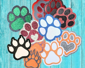 Paw print cutouts 2 pack! ; homecoming mum paw print custom cutouts; homecoming mum supplies; sold in sets of 2!