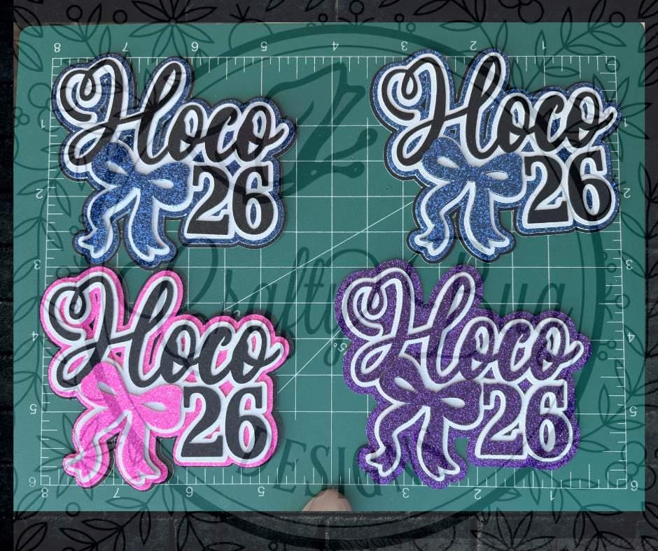 Pre-made Homecoming Mum Cutout: Glitter Hoco 26 With Bow - Etsy