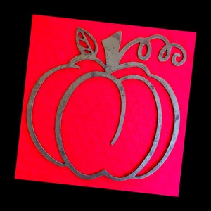 Pumpkin laser cut 1/16” thick steel. Metal pumpkin Wreath sign. Fall decor. Farmhouse fall pumpkin