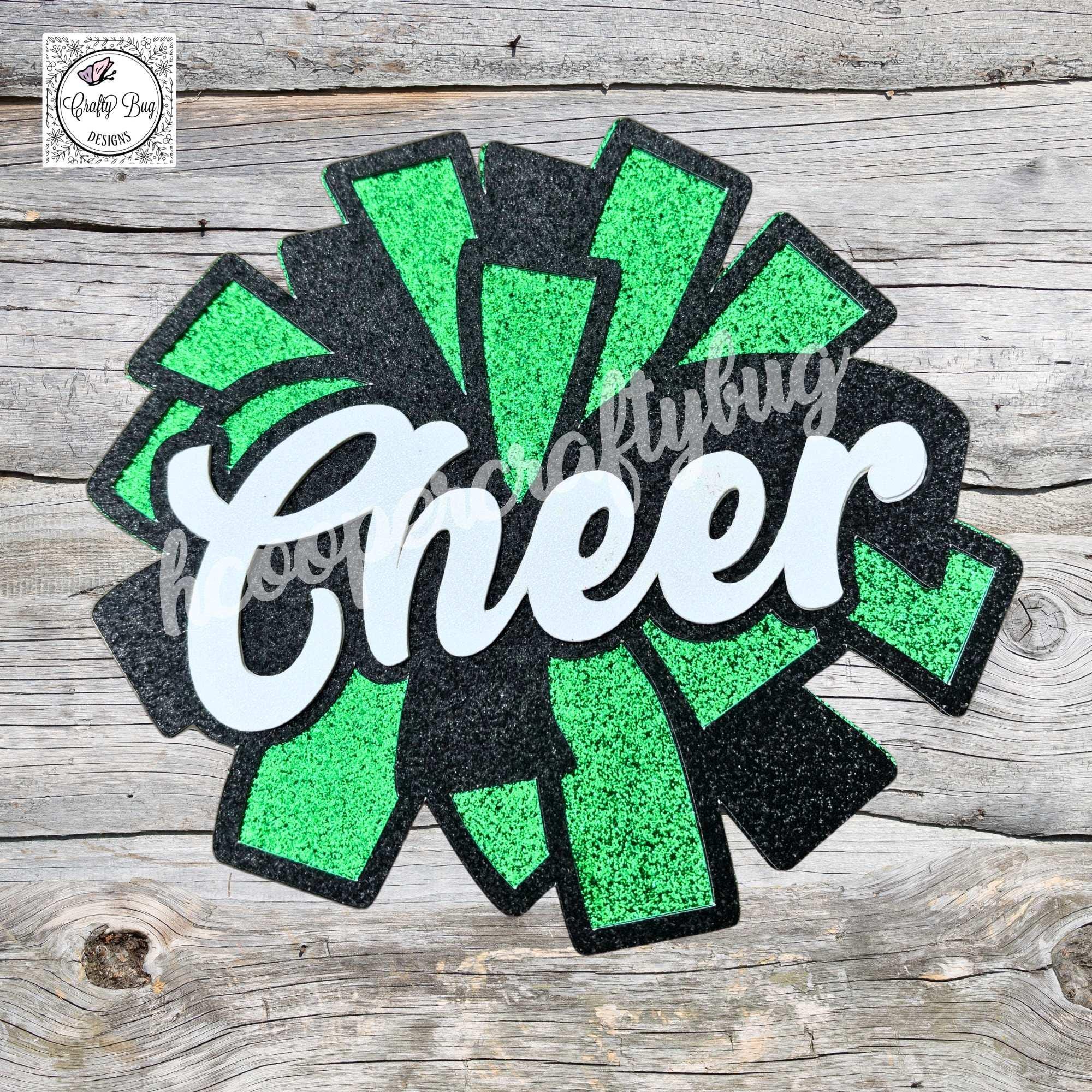 Cheer Pom Pom custom cutout; homecoming mum cutout/ die cut; homecoming mum supplies; cheerleading gifts