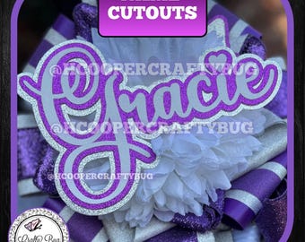 Custom Name Cutout, Layered word for Homecoming Mums