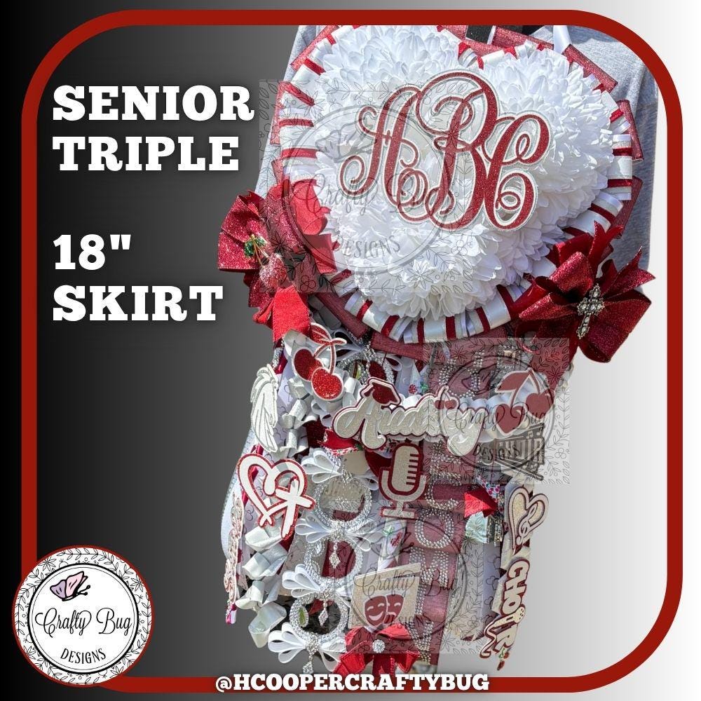 Mega Triple Heart Shaped Homecoming Mum; Senior Deluxe Mum - Etsy