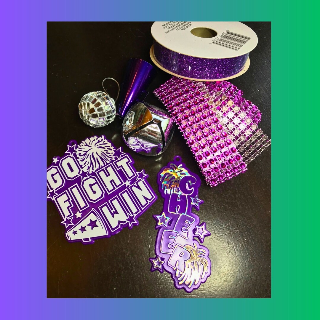Cheerleader Charm Homecoming Supplies Purple
