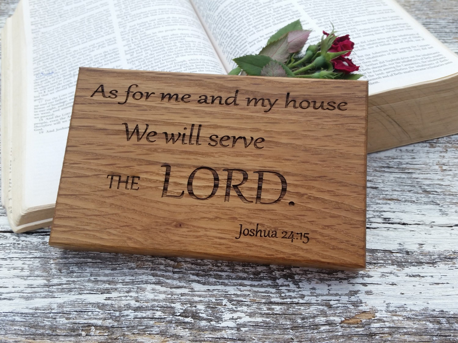 Bible Verse Wood Engraved Plaque Inspirational Home Decor Etsy