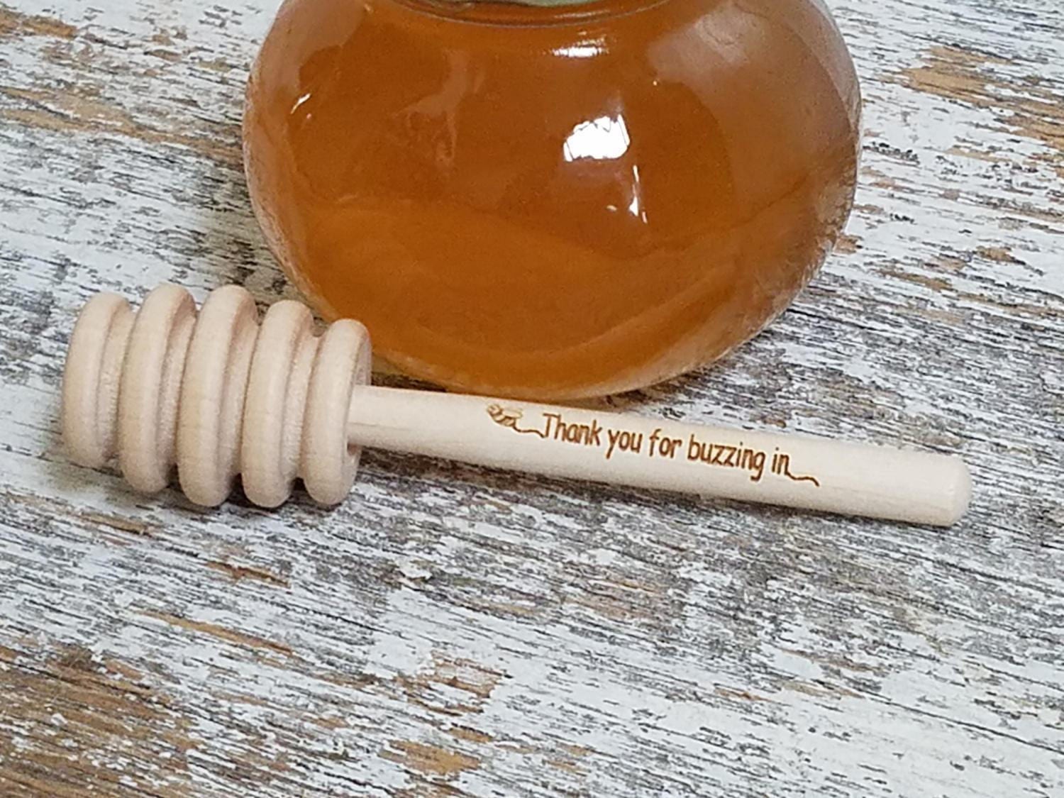 Personalized Wooden Honey Dipper Engraved Honey Stirrer Etsy