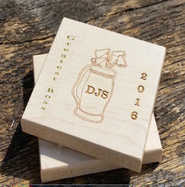 Male Boss Gift, Bosses Day Gifts, Engraved Coasters