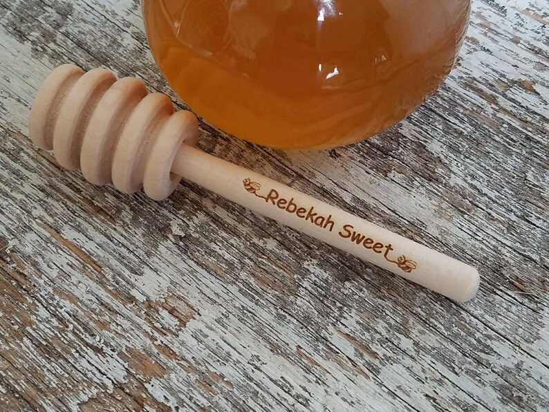 Personalized Wooden Honey Dipper Engraved Honey Stirrer 4 Etsy