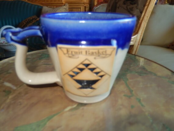 New London Minnesota Banner Oak Art Pottery Mug Etsy