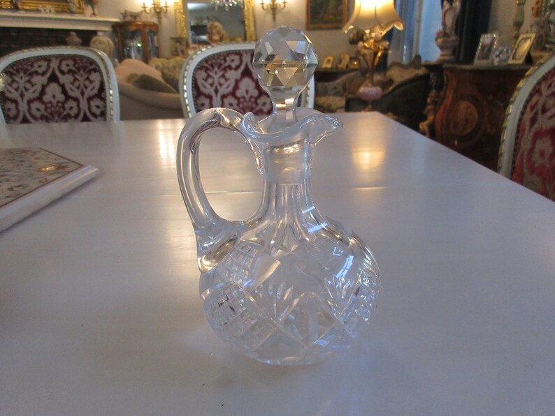 CUT GLASS CRUET With Stopper Etsy