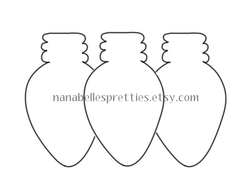 Set of 4 Christmas Light Door Hanger Templates Christmas Door Hanger ...
