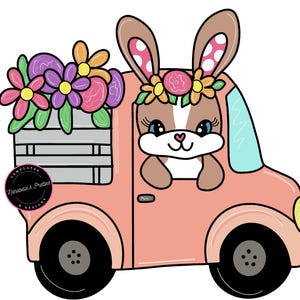 Spring Truck Door Hanger Template- Spring Door Hanger Template- Template For Door Hanger-Digital Download- Door Hanger Pattern