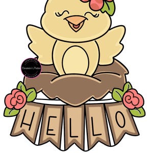 Door Hanger Template Easter Spring-Spring Door Hanger Template- Template For Door Hanger-Digital Download- Door Hanger Pattern