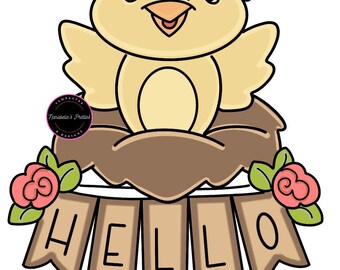 Door Hanger Template Easter Spring-Spring Door Hanger Template- Template For Door Hanger-Digital Download- Door Hanger Pattern