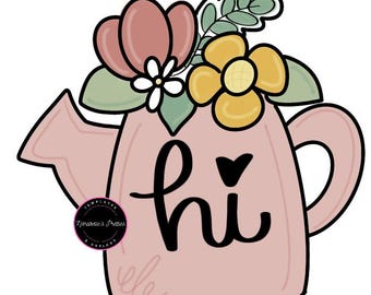 Spring Flower Door Hanger Template- Spring Door Hanger Template- Template For Door Hanger