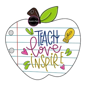 Teacher Apple Door Hanger Template -Door Hanger Template-Template For Door Hanger-Digital Download- School Door Hanger Template JPEG PNG