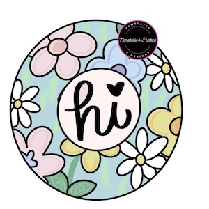 Spring Door Hanger Template- Spring Door Hanger Template- Template For Door Hanger-Digital Download- Door Hanger Pattern