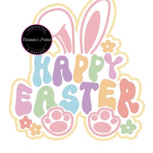 Happy Easter Door Hanger Template- Spring Door Hanger Template- Template For Door Hanger-Digital Download- Door Hanger Pattern