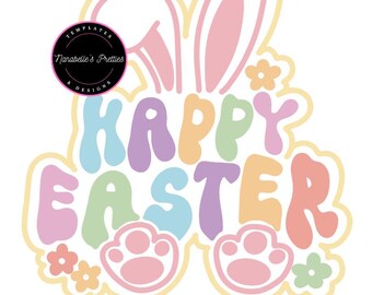 Modello per appendino porta di Pasqua - Modello per appendino porta di primavera - Modello per appendino porta - Download digitale - Modello per appendino porta