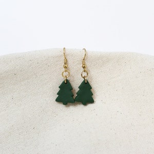 Handmade Christmas Tree Earrings