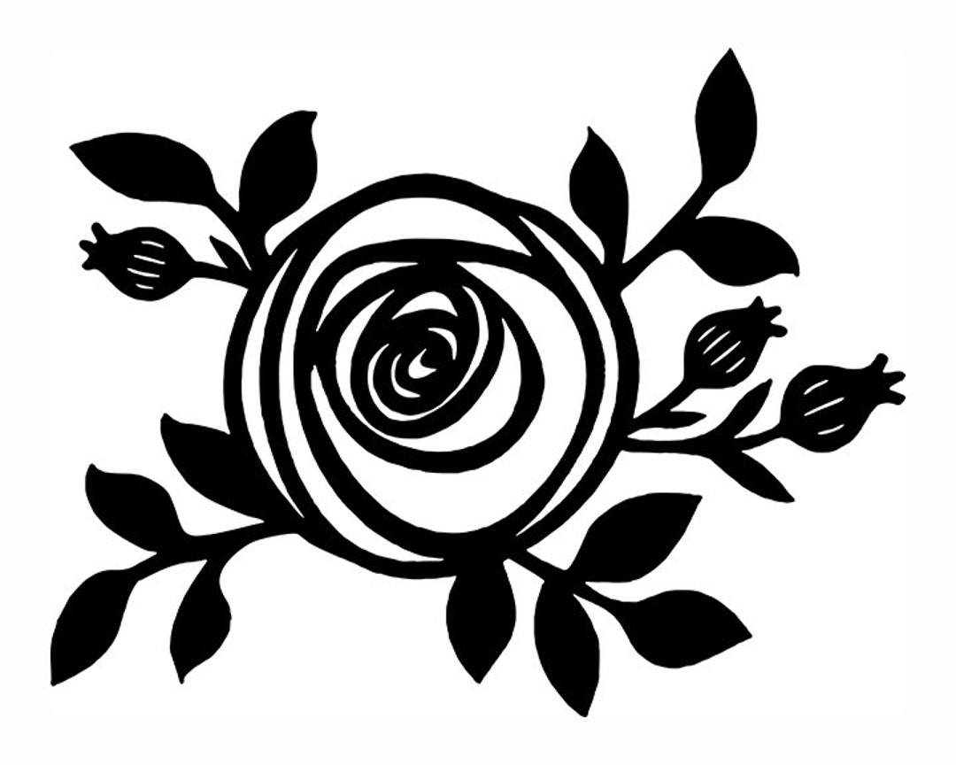SVG Art Nouveau Rose Design for Use on Popular Cutting and - Etsy