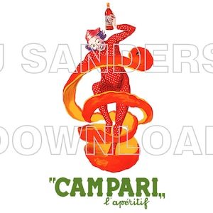 Farbe Sublimation Vintage Werbung Campari T Shirt Transfer Design Kunst Wärmetransfer
