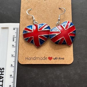 Heart Union Jack earrings