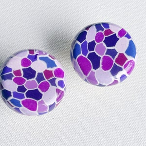 Purple Rain...Polymer Clay Kitchen Bathroom Colorful Home Decor Drawer Pulls/Knobs