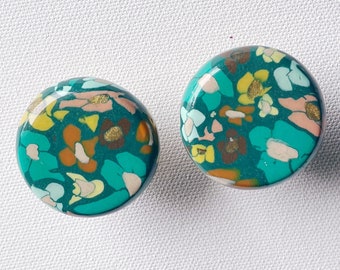 Wildflower Green O’Clock....Polymer Clay Drawer Pulls/Knobs