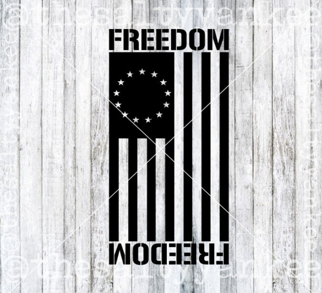 Freedom American Flag SVG File Download Etsy