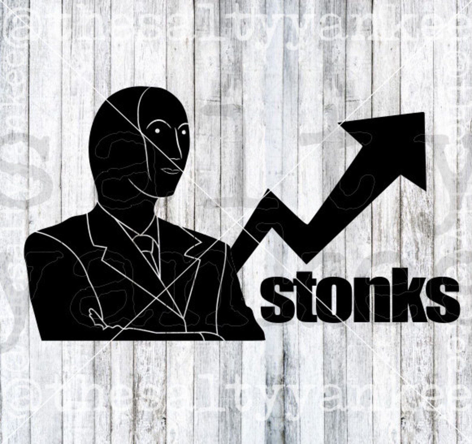 Stonks Meme Stock Market Mannequin SVG Archivo Descargar Etsy España