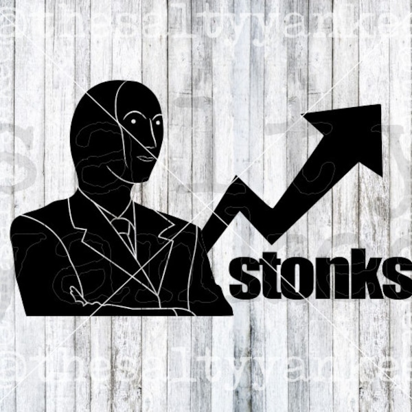 Stonks Meme Stock Market Mannequin SVG File Download