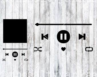 Music Player Play Pause Skip Like Shuffle SVG Layered File Download