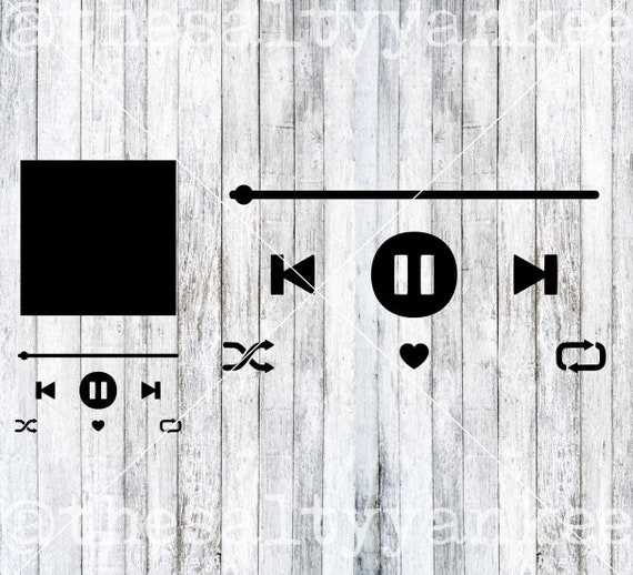 Music Player Play Pause Skip Like Shuffle SVG Layered File - Etsy