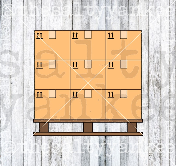 Warehouse Pallet of Boxes SVG Layered File Download - Etsy