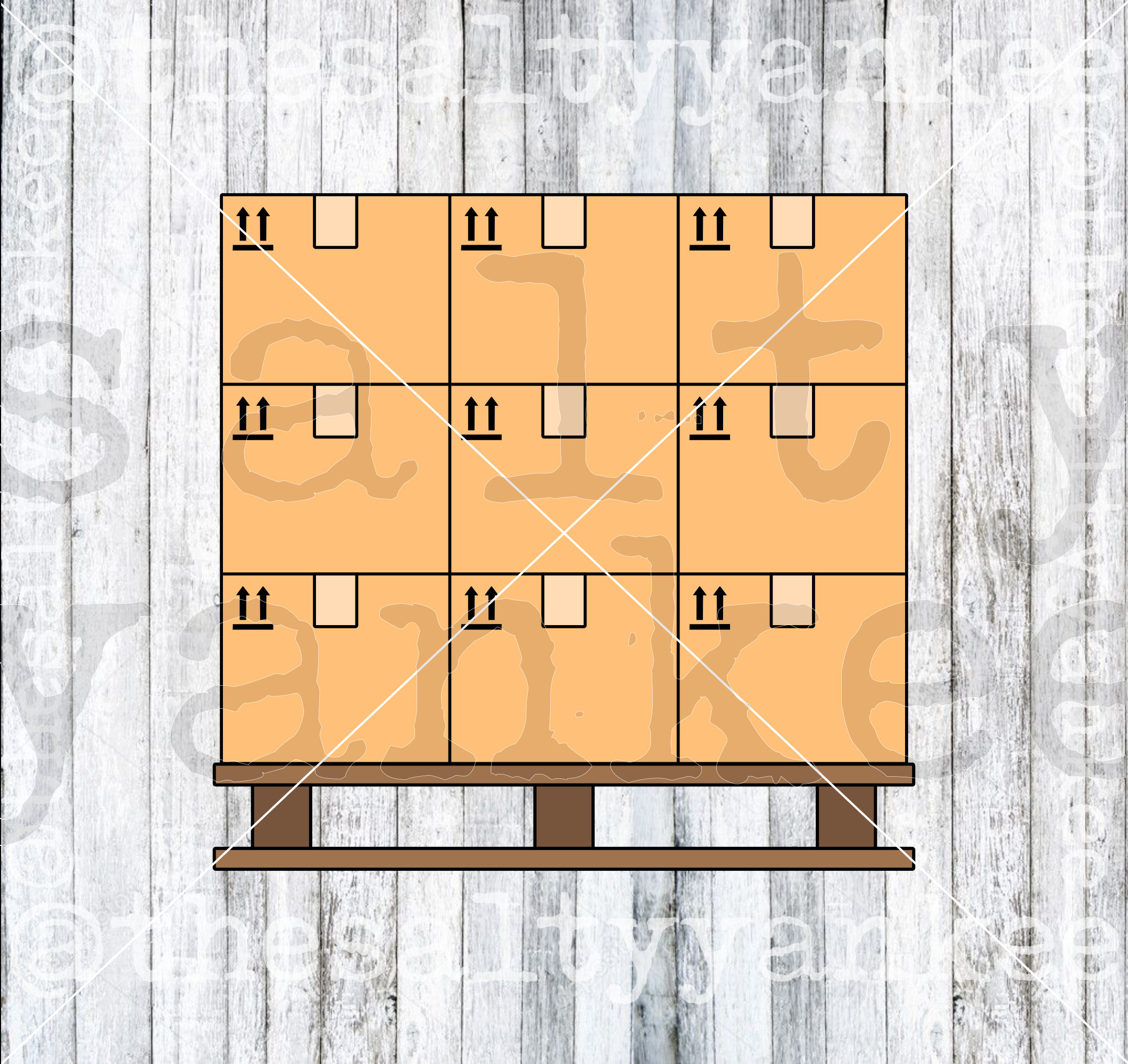 Warehouse Pallet of Boxes SVG Layered File Download - Etsy