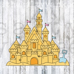Famous Park Castle as Sand Castle Clipart SVG Layered File Download