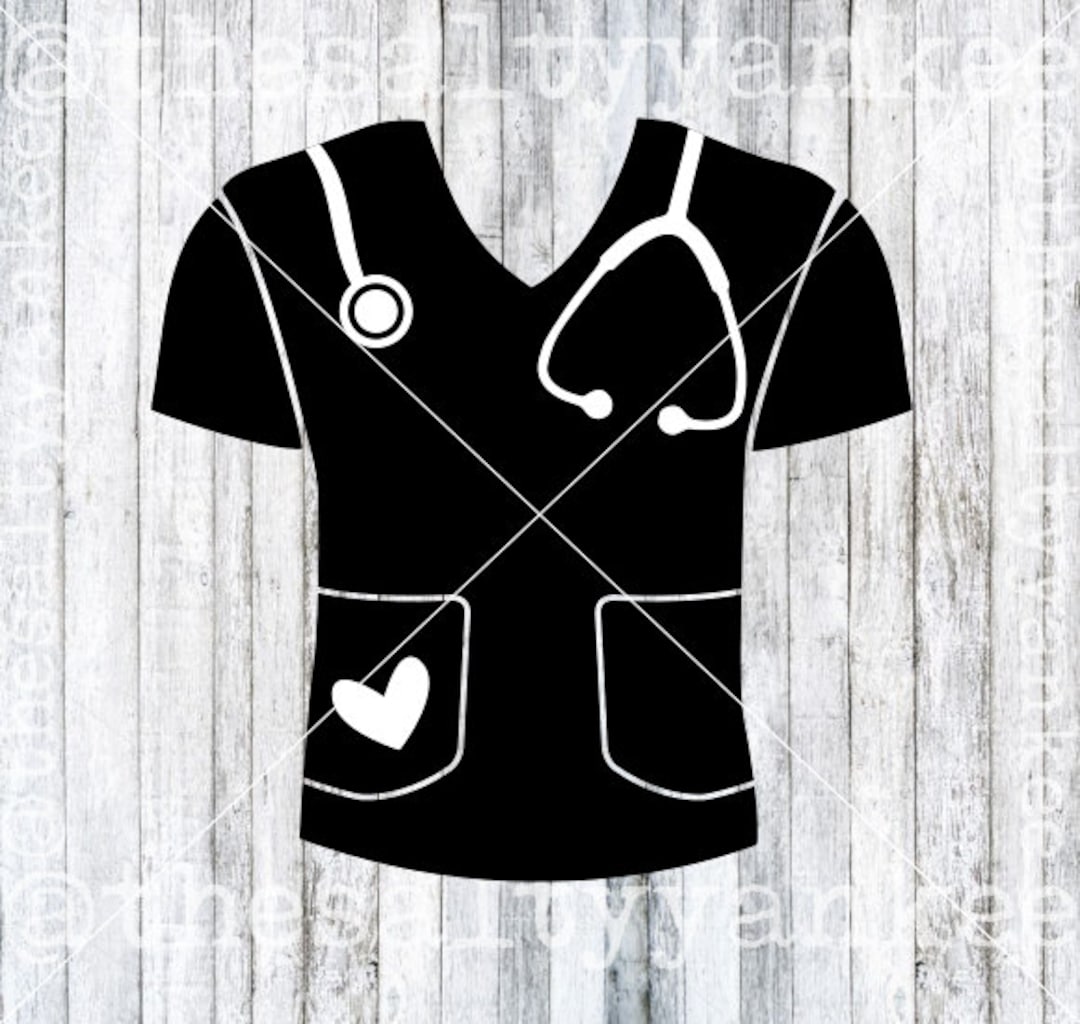 Scrubs With Heart Nurse Stethoscope Essential Workers Thank Etsy