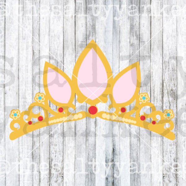 Fairy Tale Princess Crown Tiara Layered SVG File Download