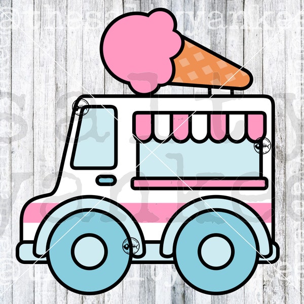 Ice Cream Truck Layered SVG File Download