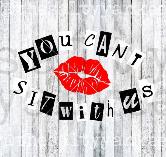 You Can't Sit With Us Movie Inspired Burn Book Kiss Mark Etsy