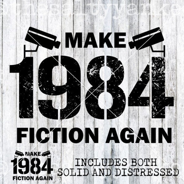 Hacer 1984 Ficción De Nuevo Sólido y Angustiado Archivo SVG Descargar