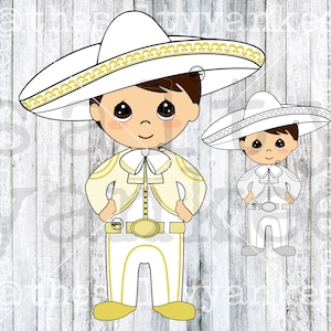 Charrito Charro Boy Toddler Clipart SVG Layered File Download