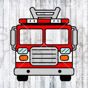 Fire Truck Christmas Boys Kids Fireman Firefighter SVG Layered File Download