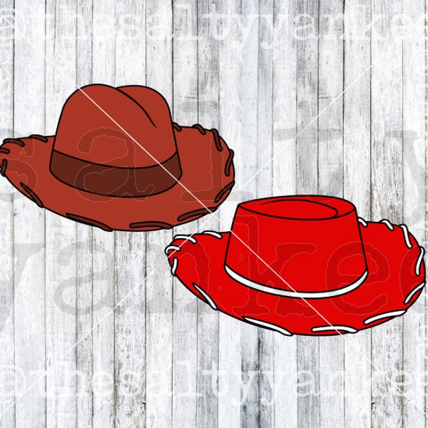 Cowboy and Cowgirl Hats Layered SVG File Download