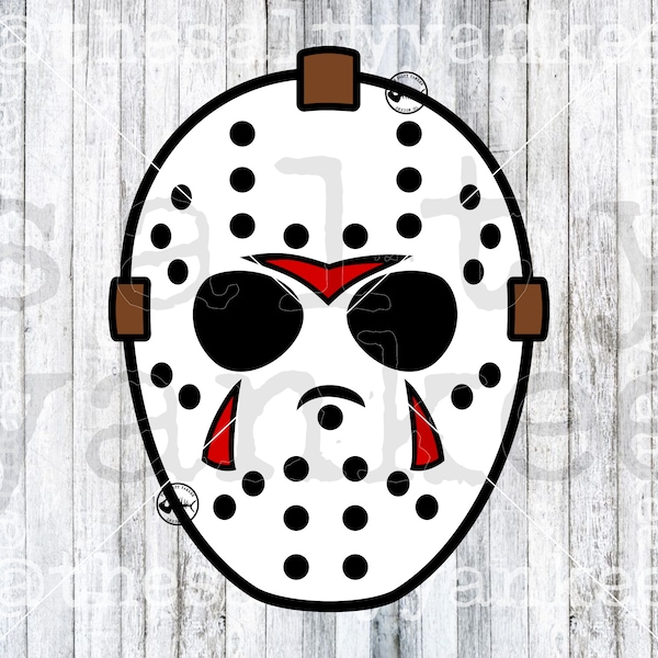 Horror Hockey Mask Clipart SVG Layered File Download
