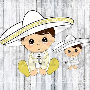 Charrito Charro Boy Baby Clipart SVG Layered File Download