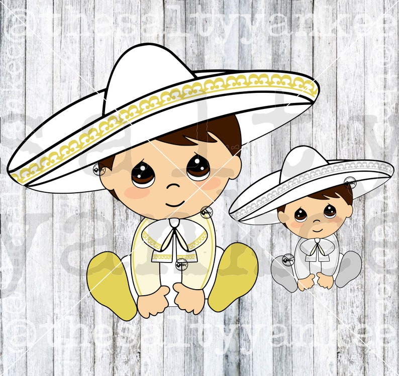 Charrito Charro Boy Baby Clipart SVG Layered File Download - Etsy