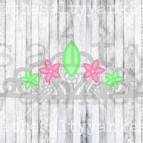 Woodland Fairy Princess Crown Tiara Layered SVG File Download