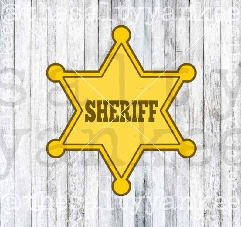 Sheriffs Badge Star Cowboy Layered SVG File Download image 1