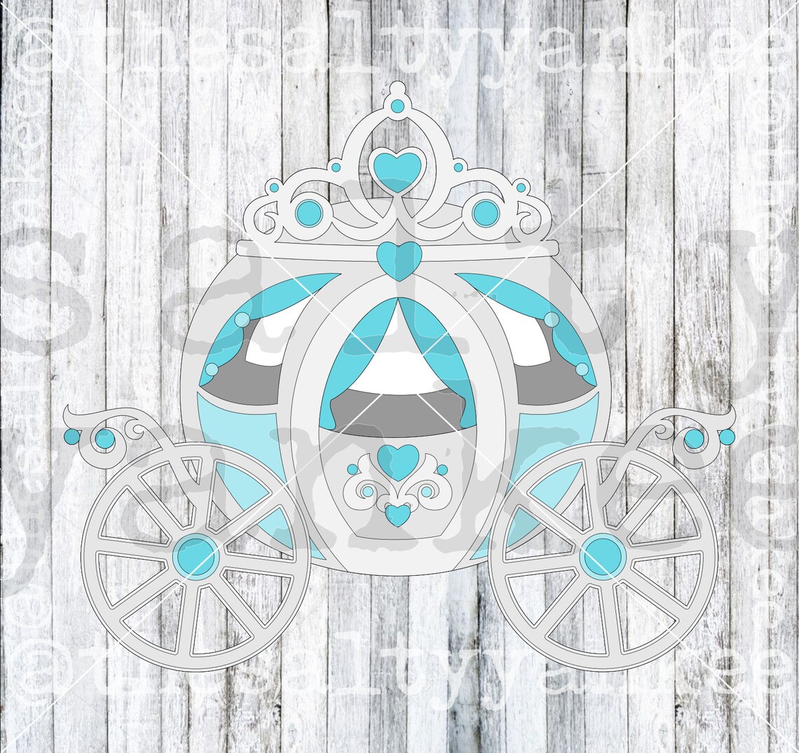 Princess Carriage Layered SVG File Download - Etsy